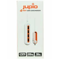 Jupio 4 Port USB Car Charger - 12V 4 x 2.4A USB CAR0040